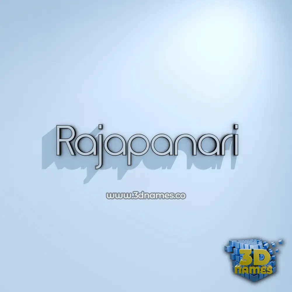 rajapanari in White Logo Cold style - 3D name wallpaper