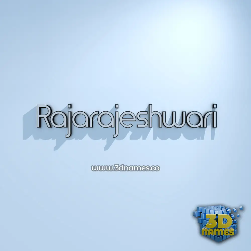 rajarajeshwari in White Logo Cold style - 3D name wallpaper