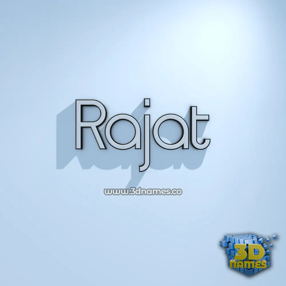 rajat in White Logo Cold style - 3D name wallpaper