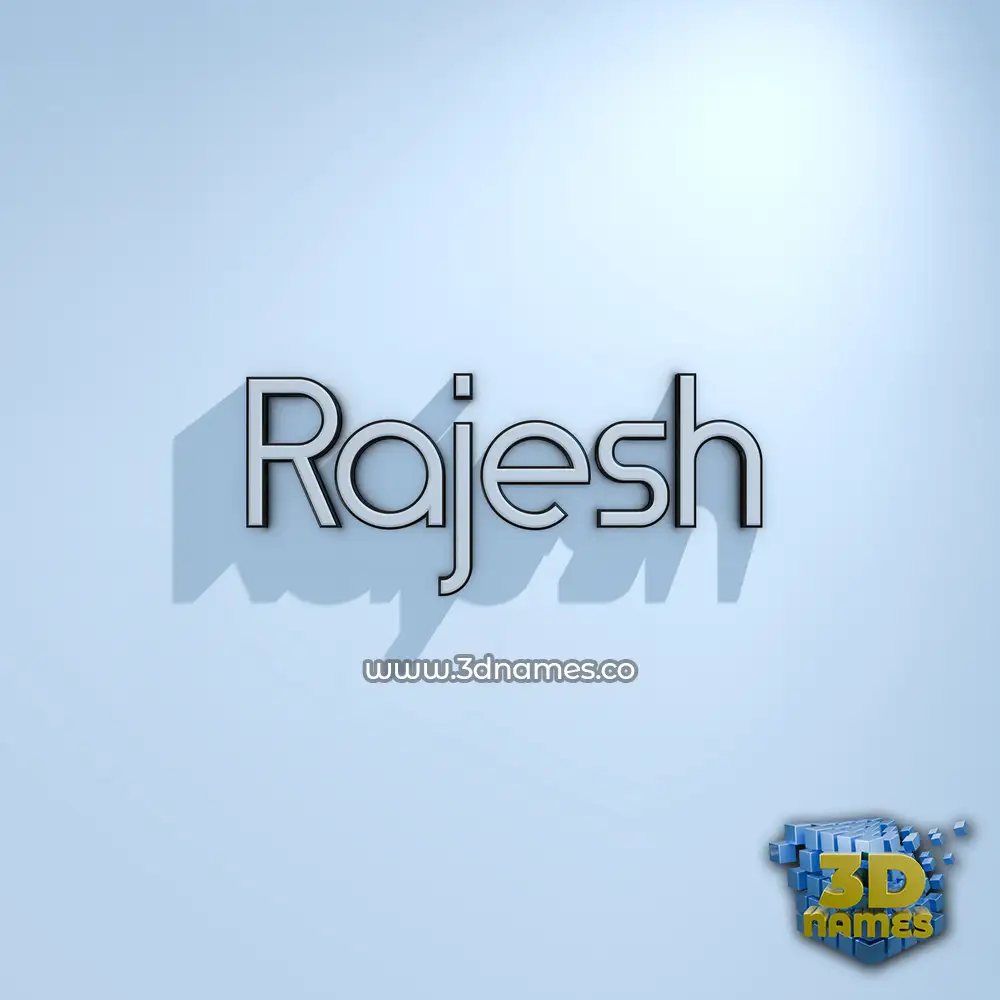 rajesh in White Logo Cold style - 3D name wallpaper
