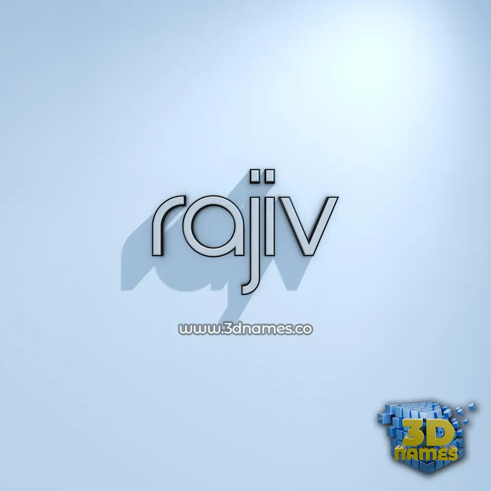 rajiv in White Logo Cold style - 3D name wallpaper