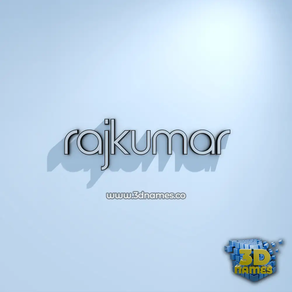 rajkumar in White Logo Cold style - 3D name wallpaper