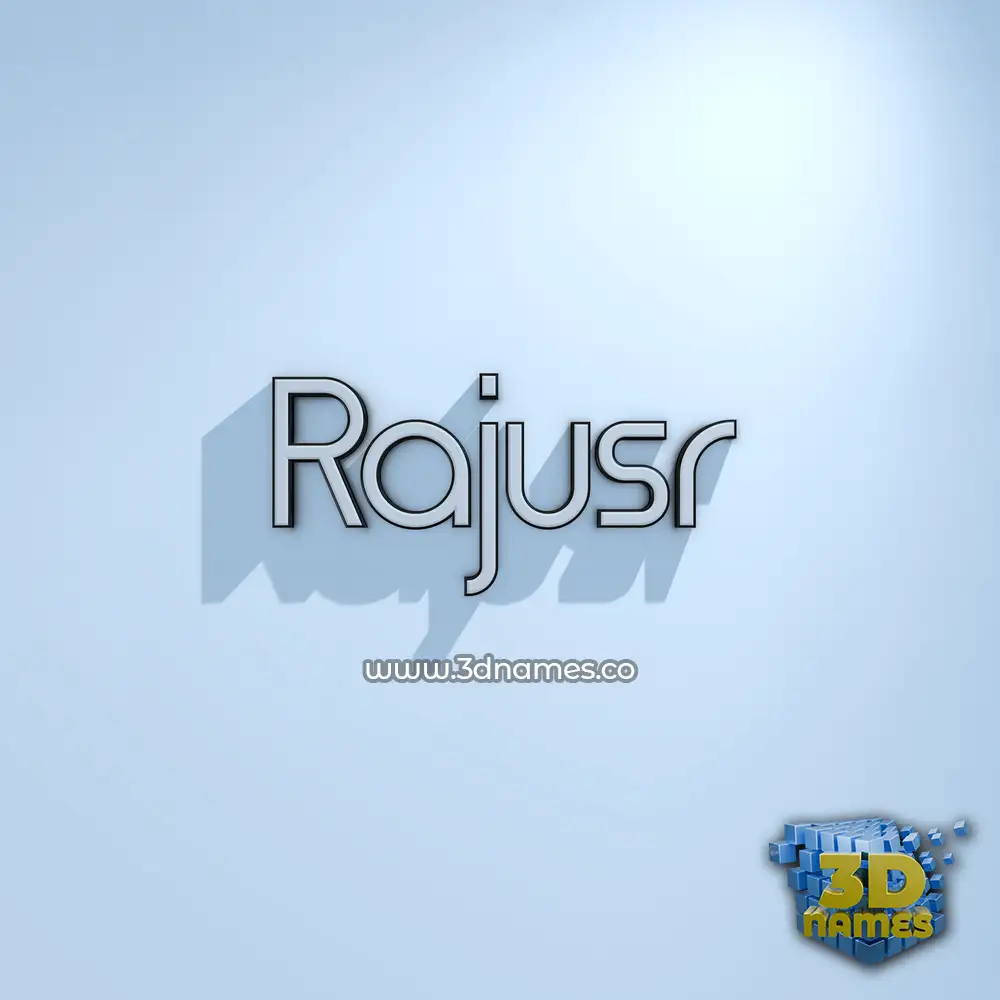 rajusr in White Logo Cold style - 3D name wallpaper