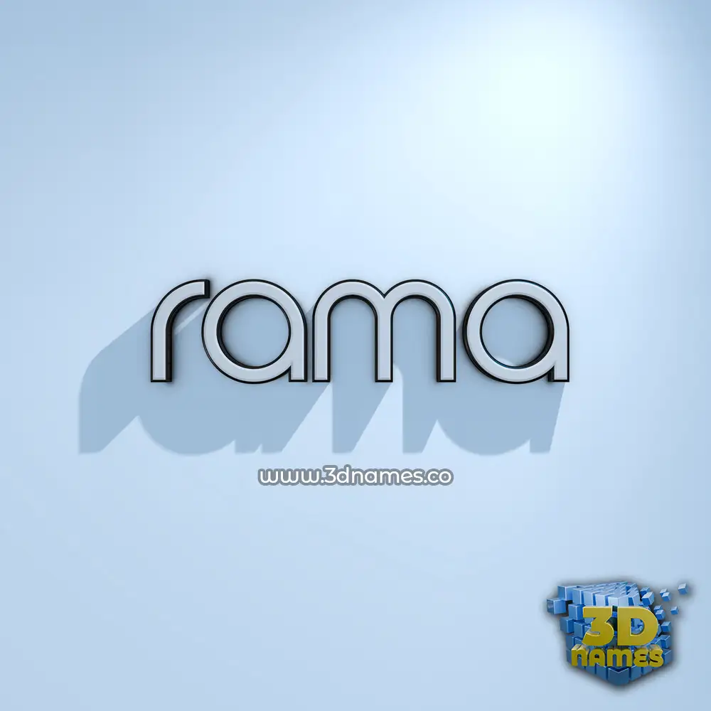 rama in White Logo Cold style - 3D name wallpaper
