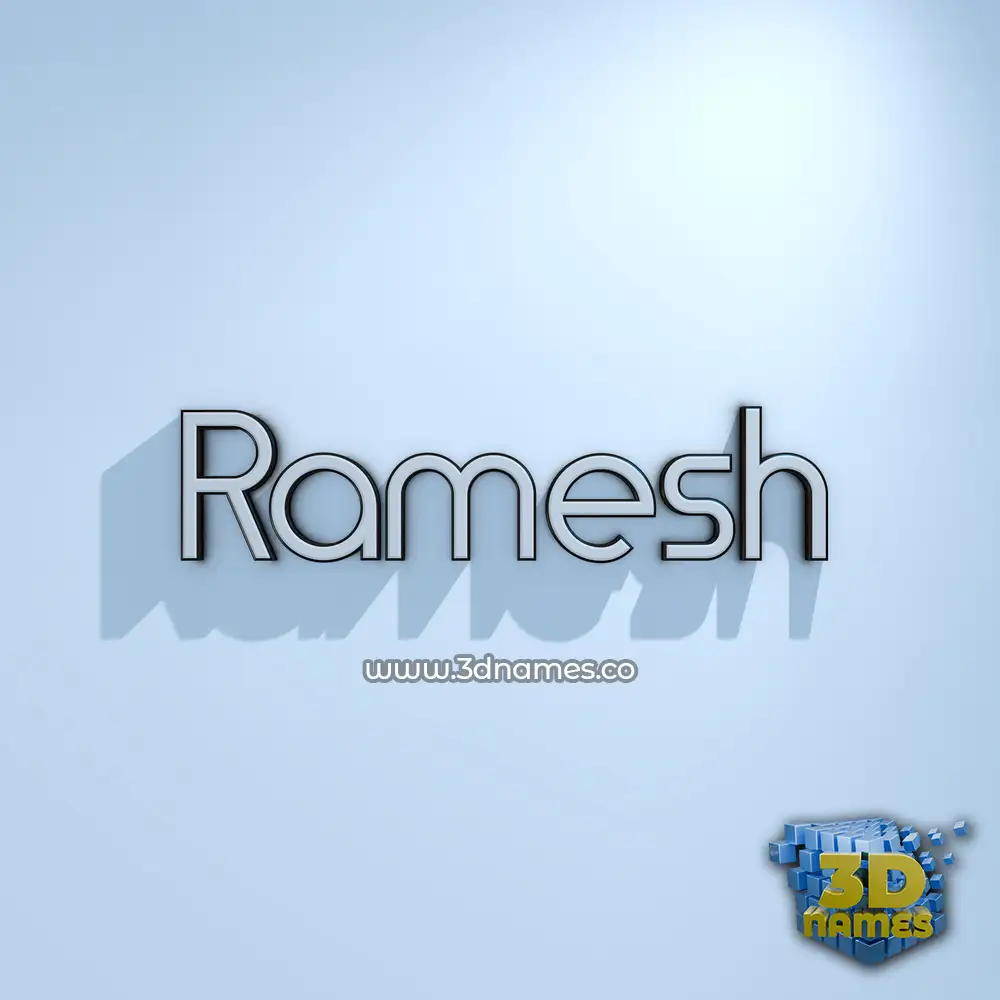 ramesh in White Logo Cold style - 3D name wallpaper
