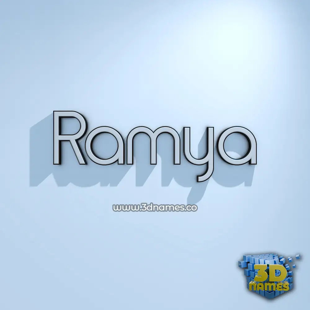 ramya in White Logo Cold style - 3D name wallpaper
