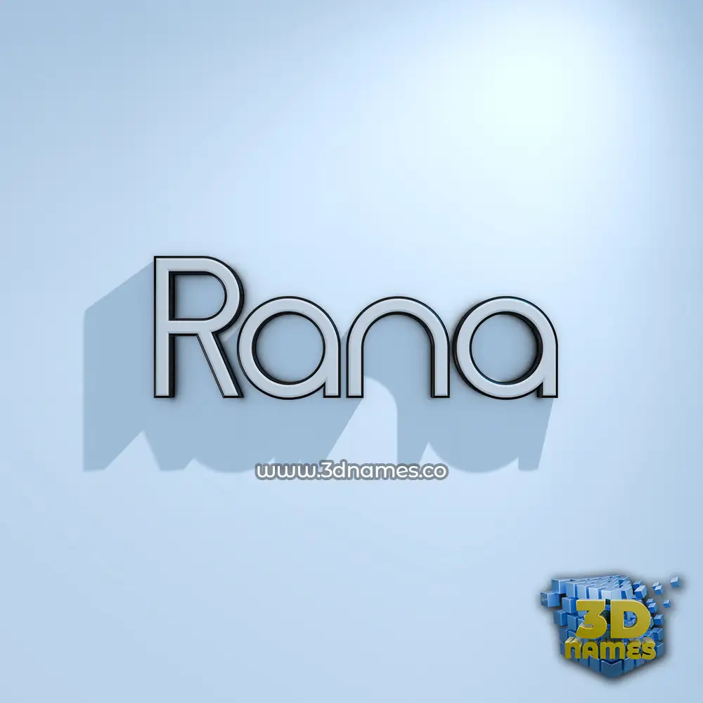 rana in White Logo Cold style - 3D name wallpaper