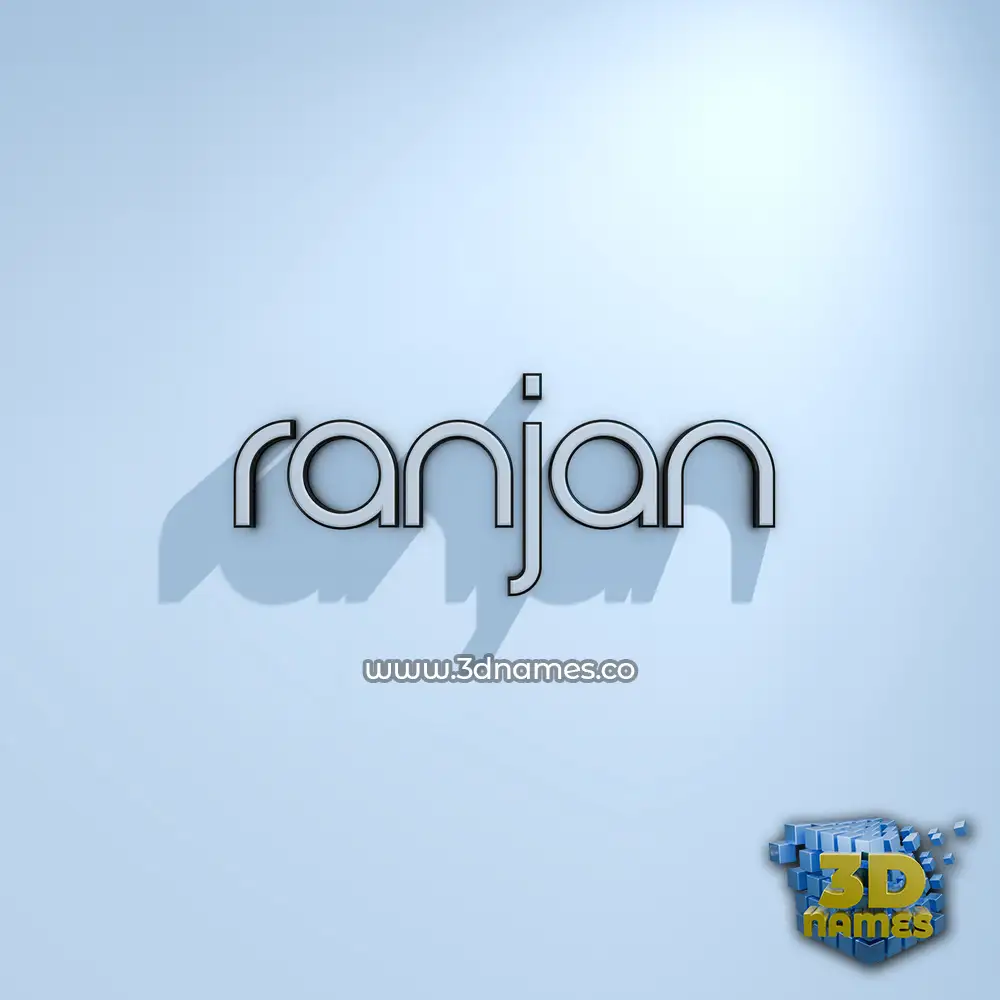 ranjan in White Logo Cold style - 3D name wallpaper