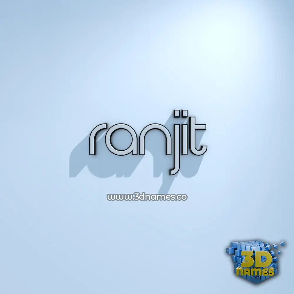 ranjit in White Logo Cold style - 3D name wallpaper