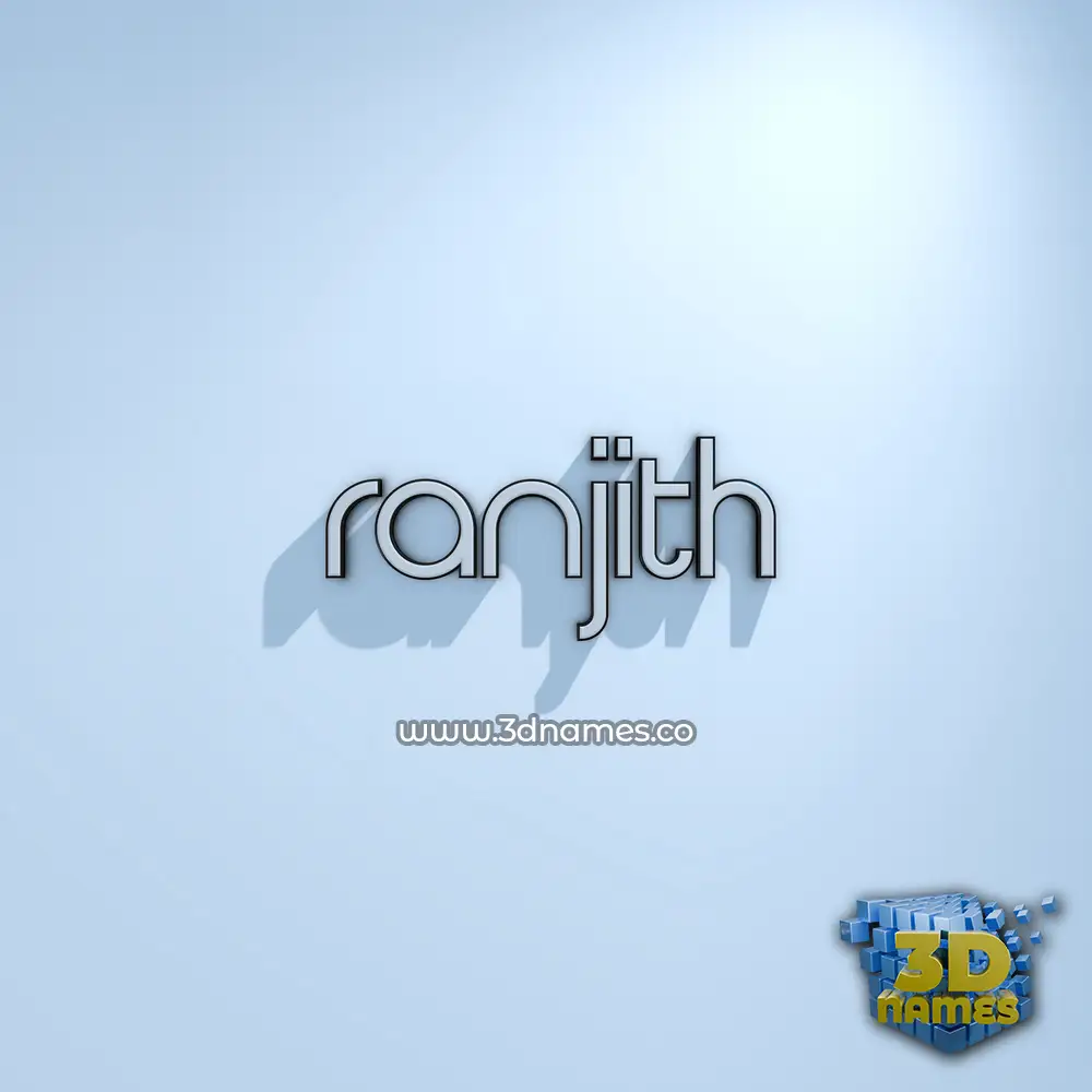 ranjith in White Logo Cold style - 3D name wallpaper