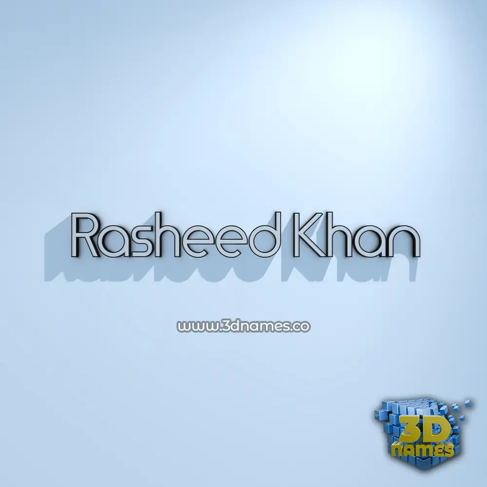 rasheed khan in White Logo Cold style - 3D name wallpaper