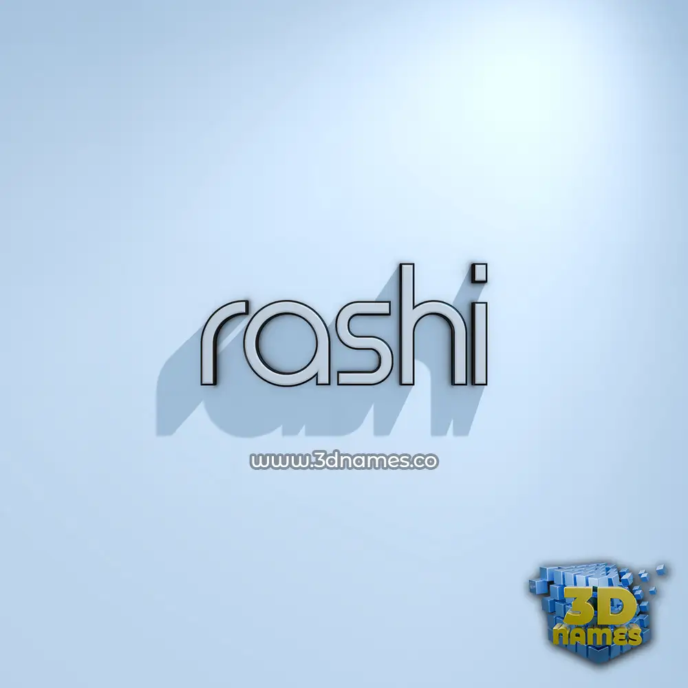 rashi in White Logo Cold style - 3D name wallpaper