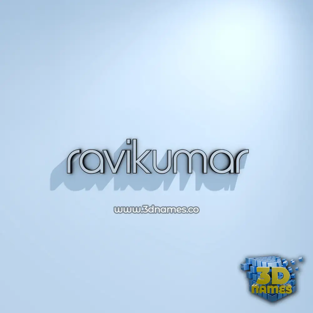 ravikumar in White Logo Cold style - 3D name wallpaper