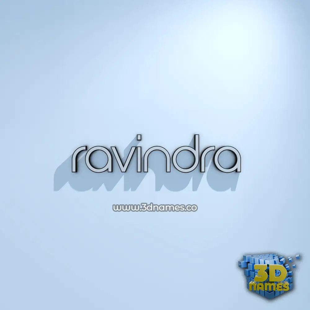ravindra in White Logo Cold style - 3D name wallpaper