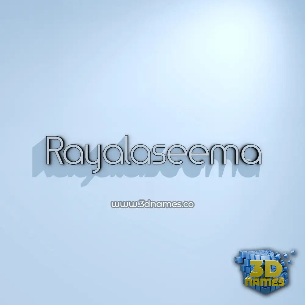 rayalaseema in White Logo Cold style - 3D name wallpaper