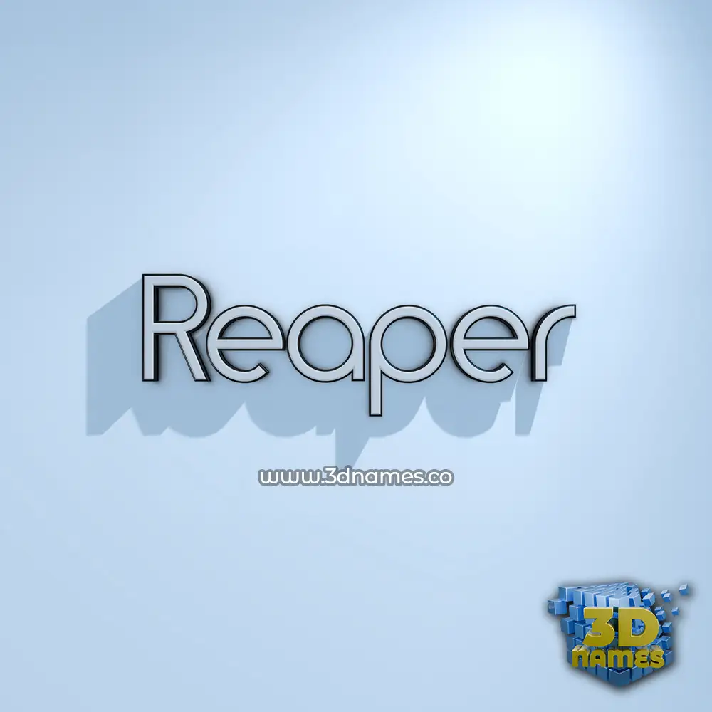 reaper in White Logo Cold style - 3D name wallpaper