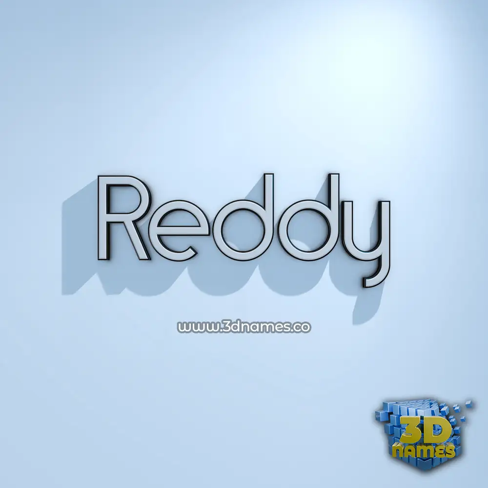 reddy in White Logo Cold style - 3D name wallpaper