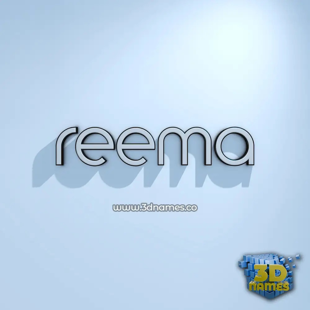 reema in White Logo Cold style - 3D name wallpaper