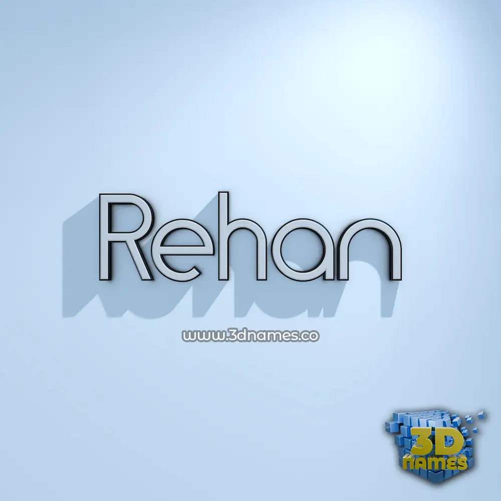 rehan in White Logo Cold style - 3D name wallpaper