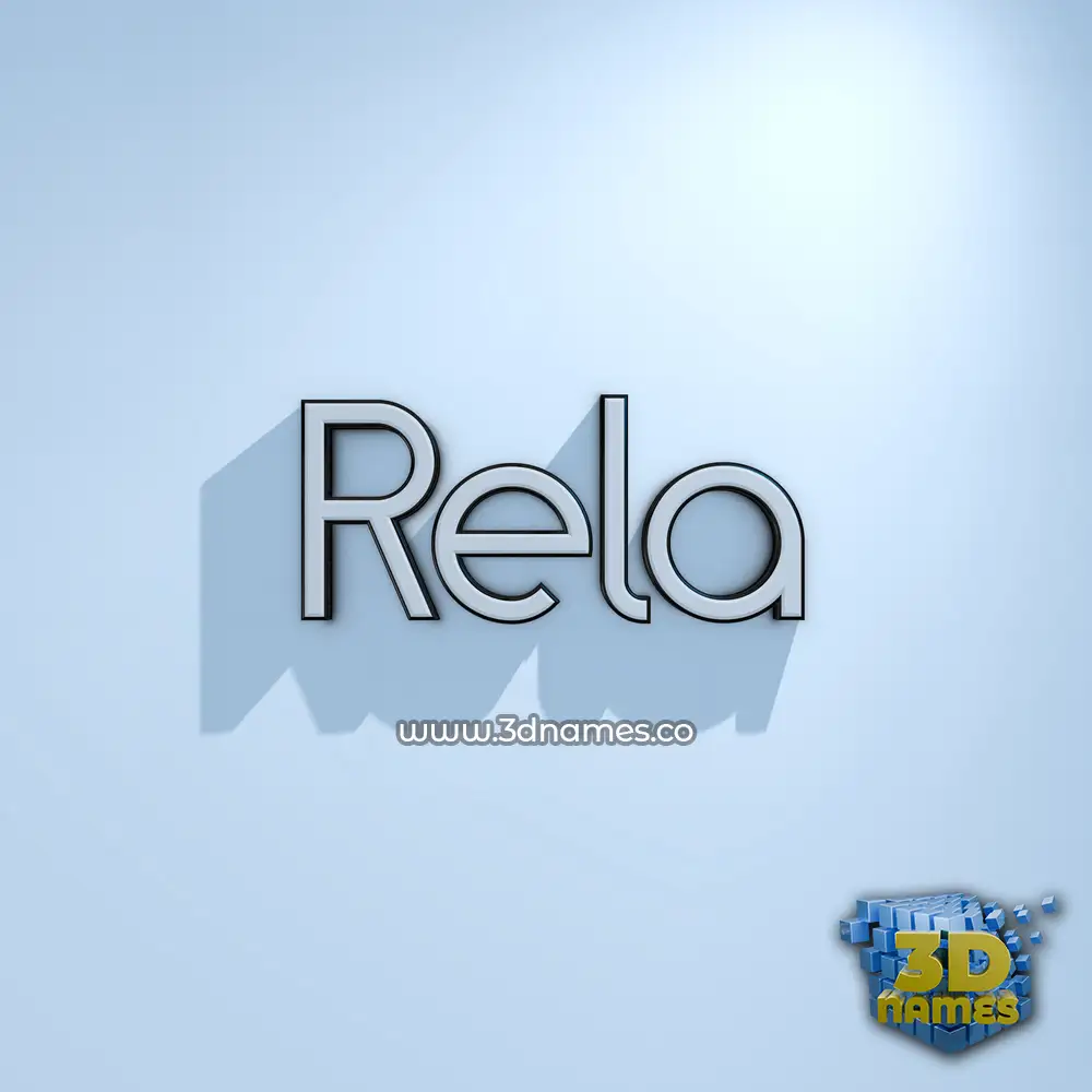 rela in White Logo Cold style - 3D name wallpaper