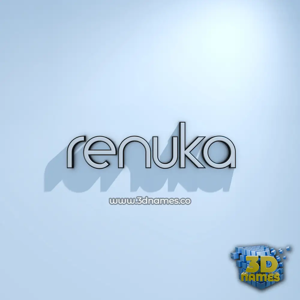 renuka in White Logo Cold style - 3D name wallpaper