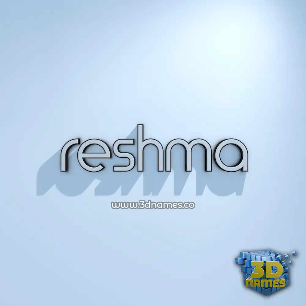 reshma in White Logo Cold style - 3D name wallpaper