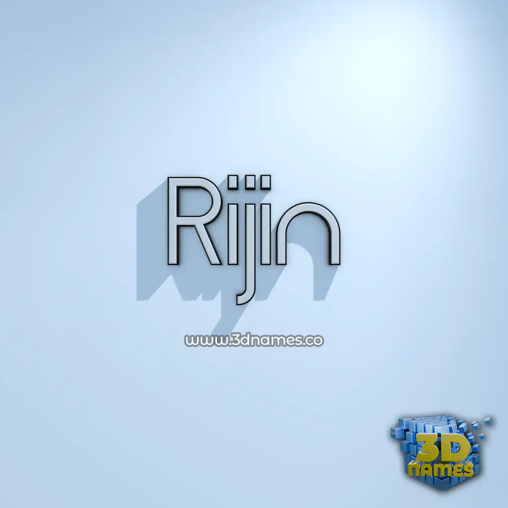 rijin in White Logo Cold style - 3D name wallpaper