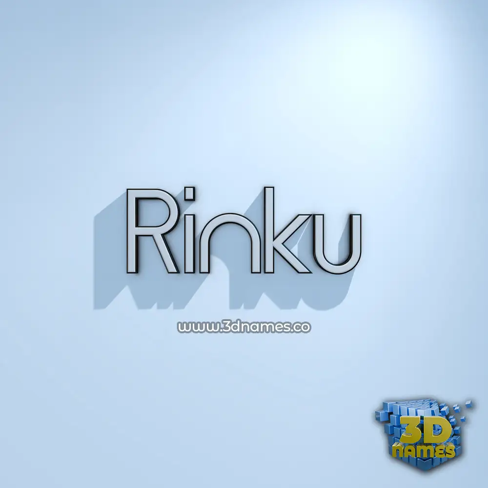 rinku in White Logo Cold style - 3D name wallpaper