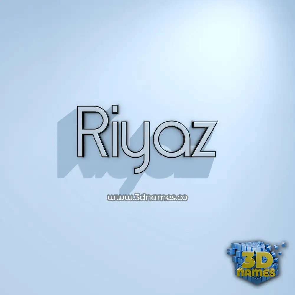 riyaz in White Logo Cold style - 3D name wallpaper