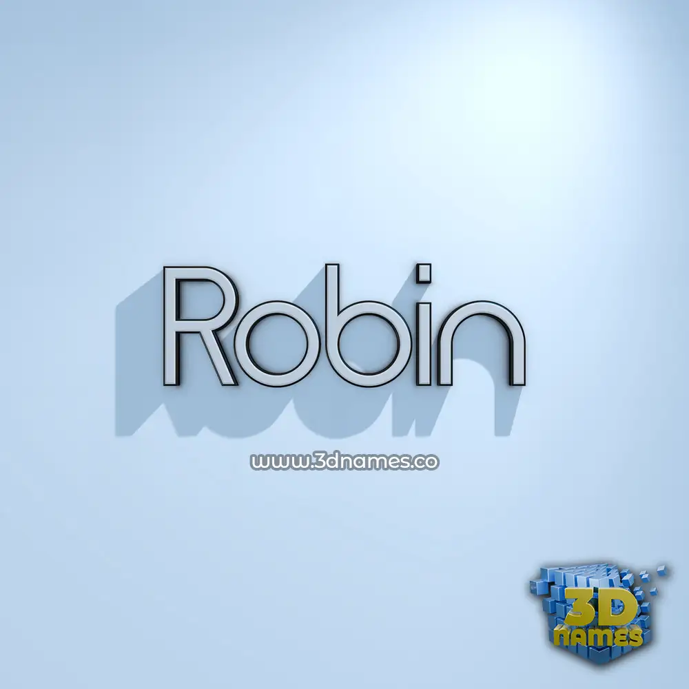 robin in White Logo Cold style - 3D name wallpaper