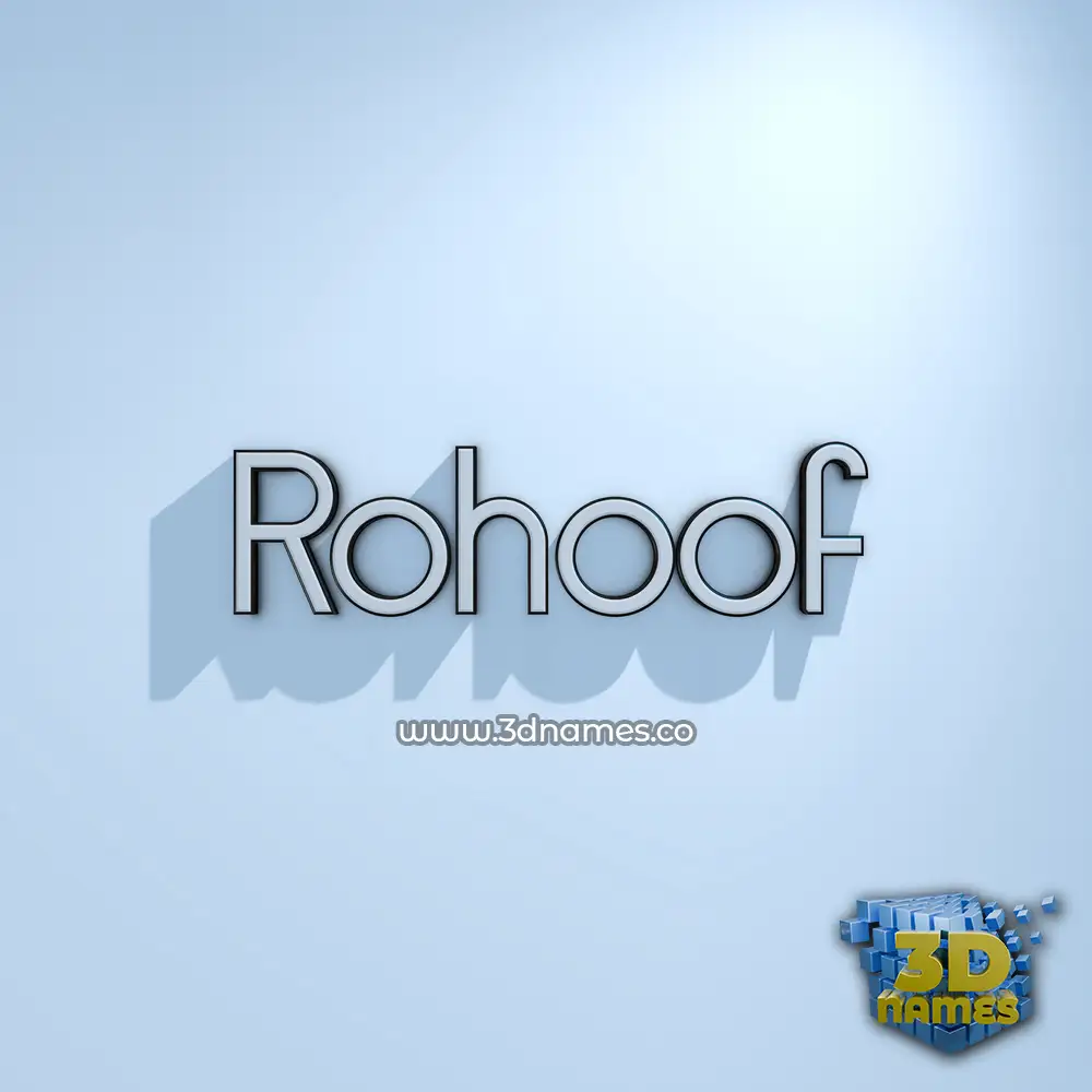 rohoof in White Logo Cold style - 3D name wallpaper