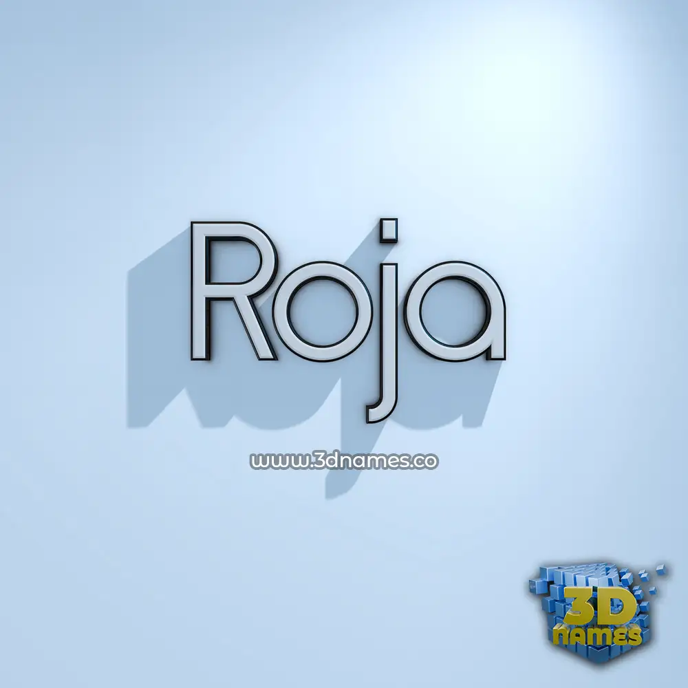 roja in White Logo Cold style - 3D name wallpaper