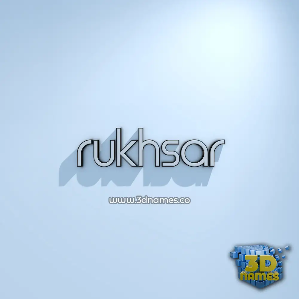 rukhsar in White Logo Cold style - 3D name wallpaper