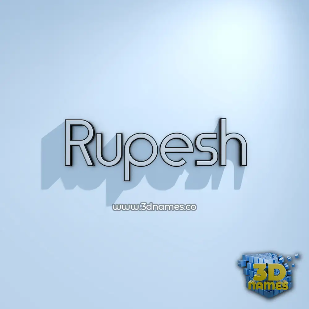 rupesh in White Logo Cold style - 3D name wallpaper