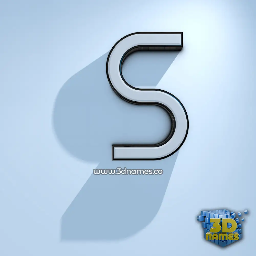 s in White Logo Cold style - 3D name wallpaper