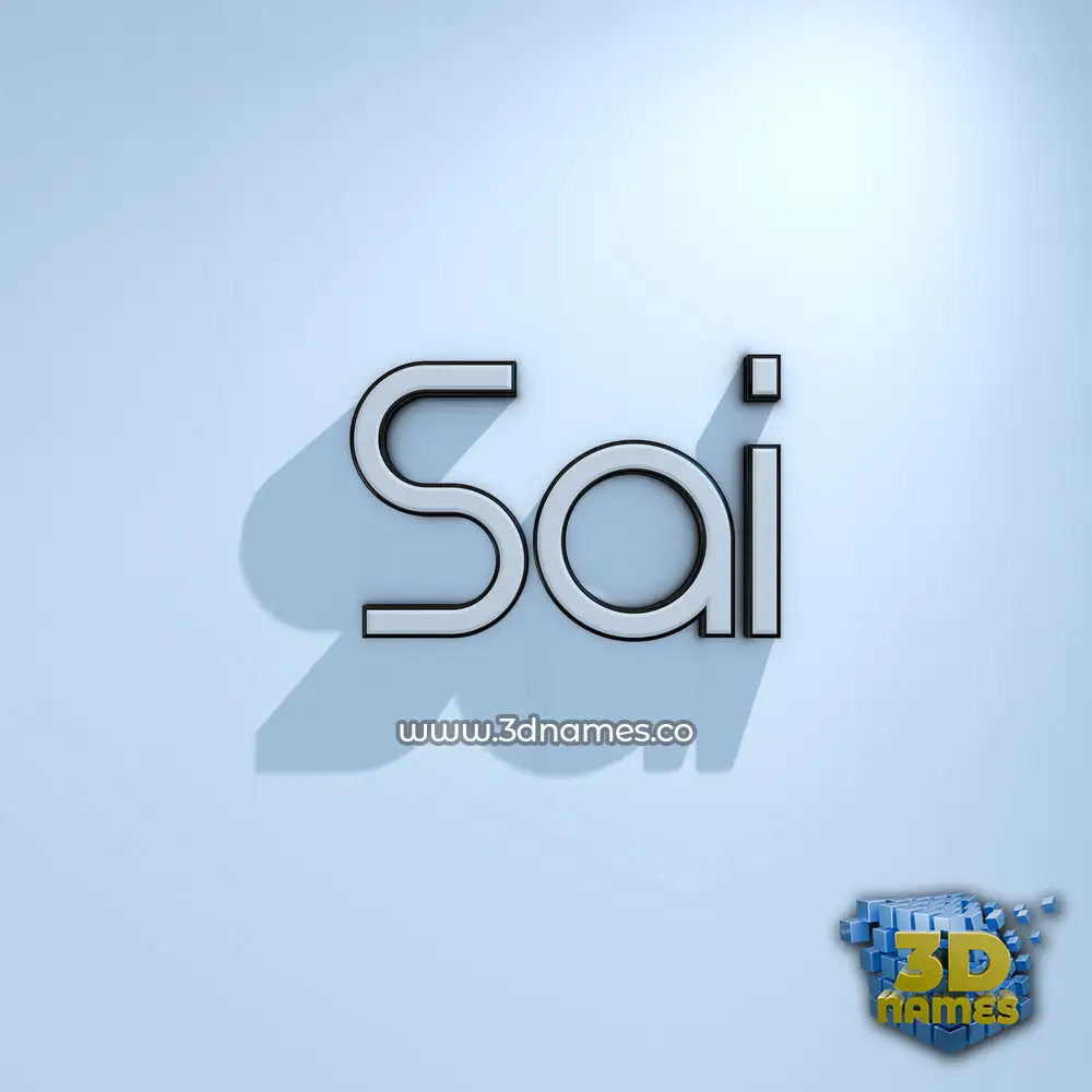 sai in White Logo Cold style - 3D name wallpaper
