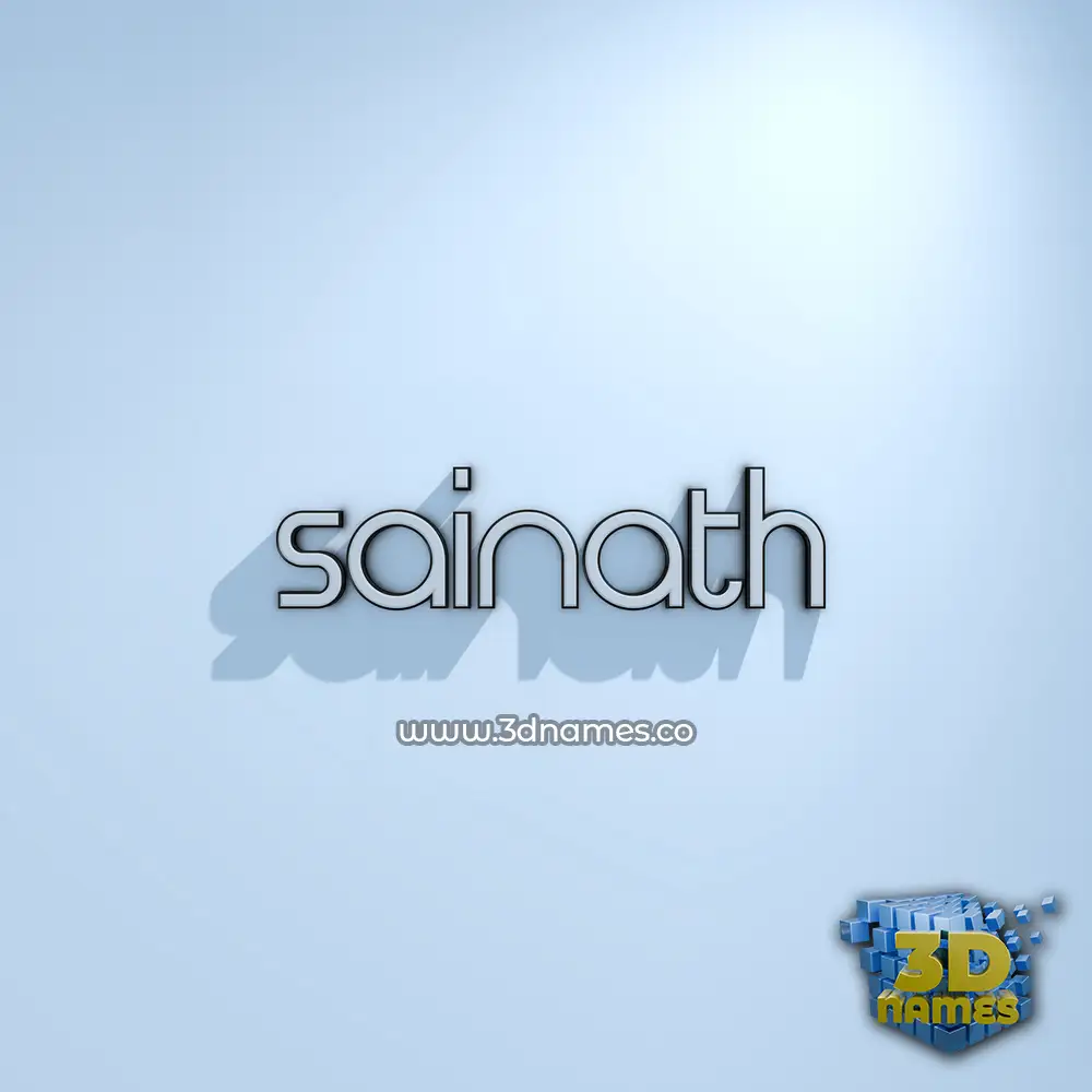 sainath in White Logo Cold style - 3D name wallpaper