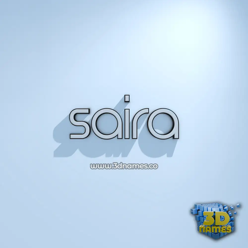 saira in White Logo Cold style - 3D name wallpaper