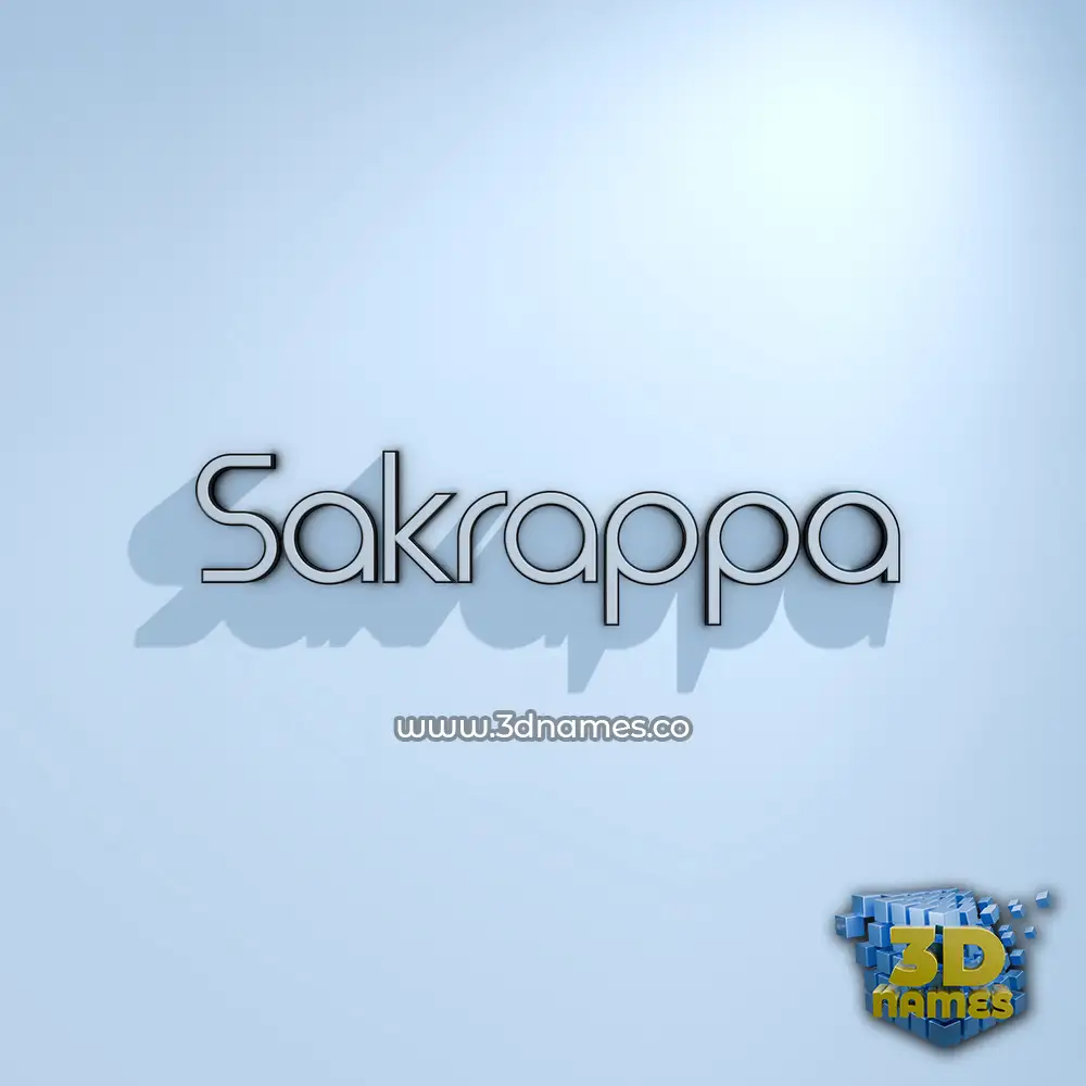 sakrappa in White Logo Cold style - 3D name wallpaper