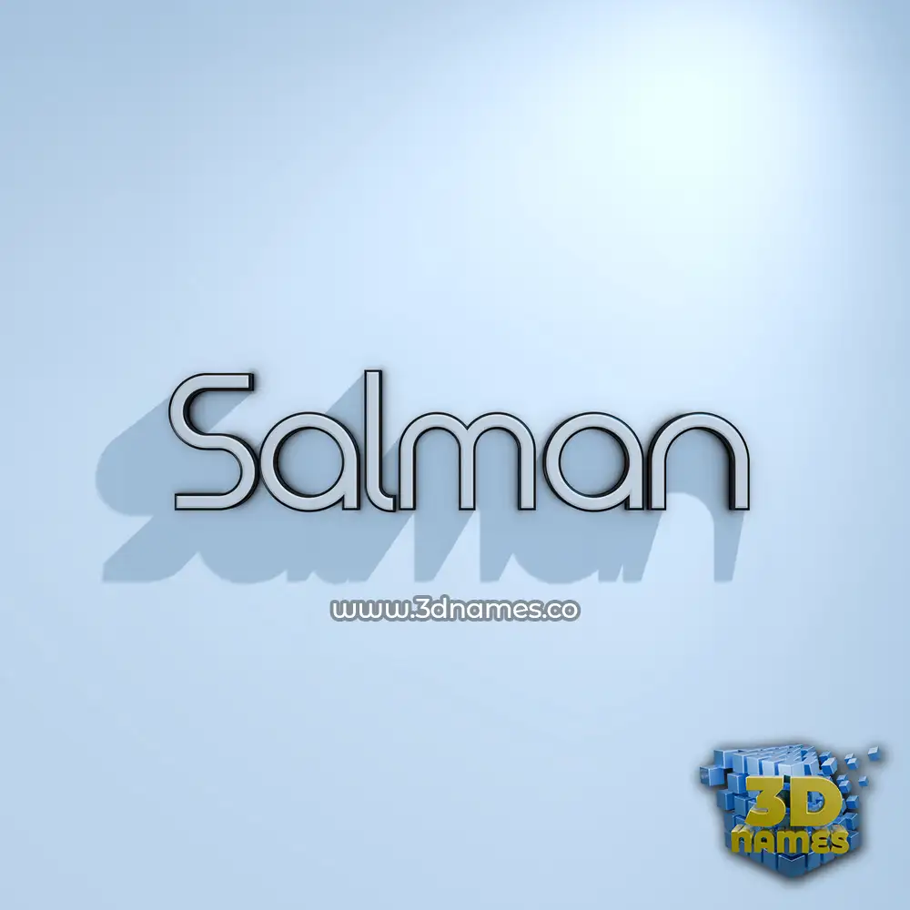 salman in White Logo Cold style - 3D name wallpaper