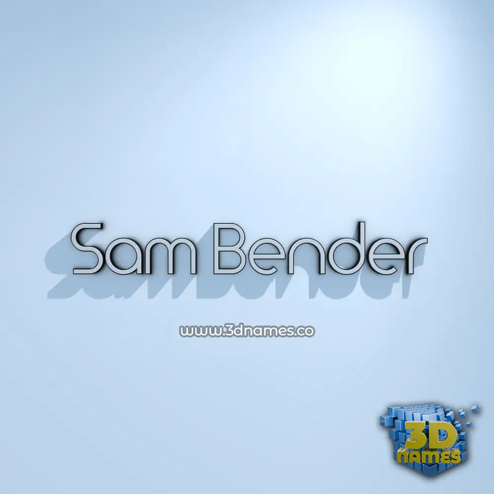 sam bender in White Logo Cold style - 3D name wallpaper