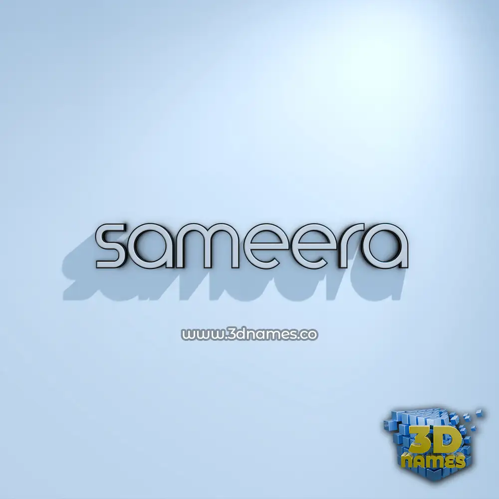 sameera in White Logo Cold style - 3D name wallpaper