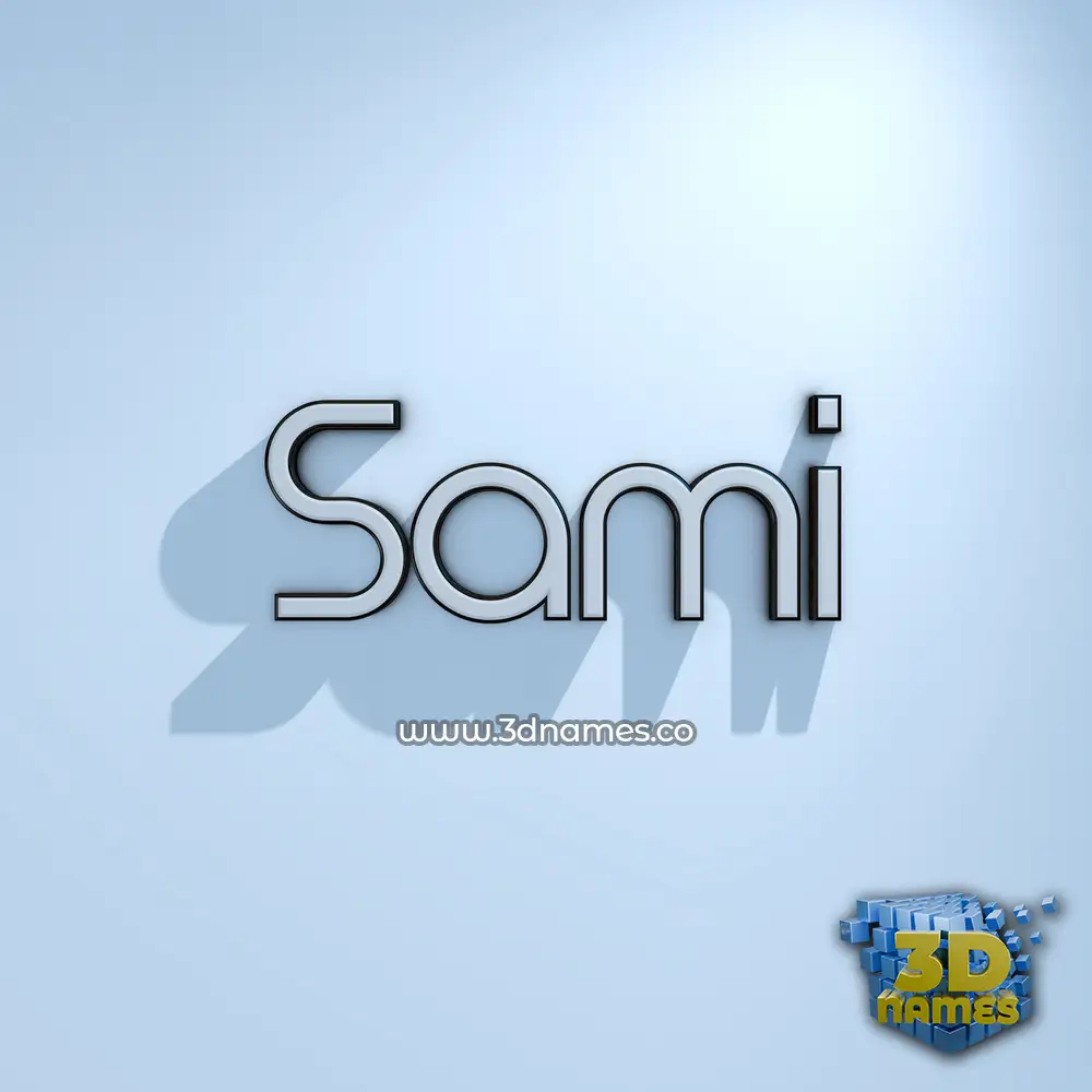sami in White Logo Cold style - 3D name wallpaper