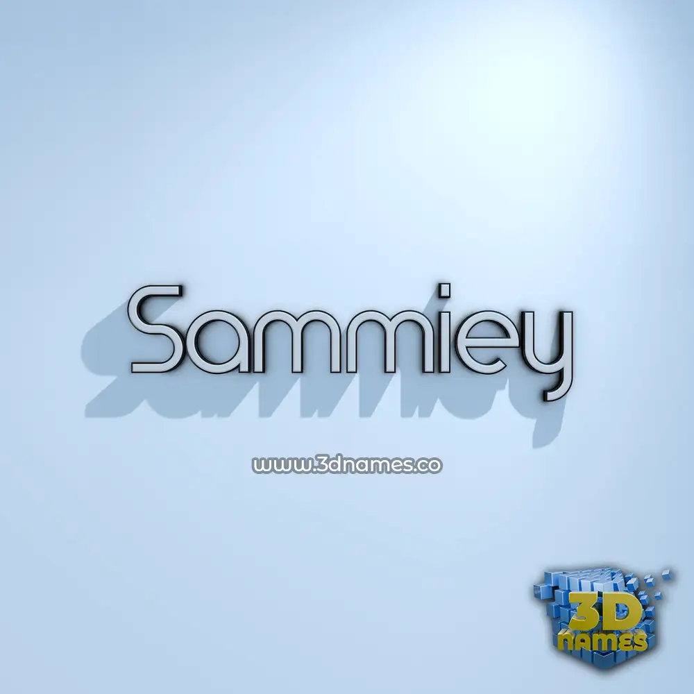 sammiey in White Logo Cold style - 3D name wallpaper