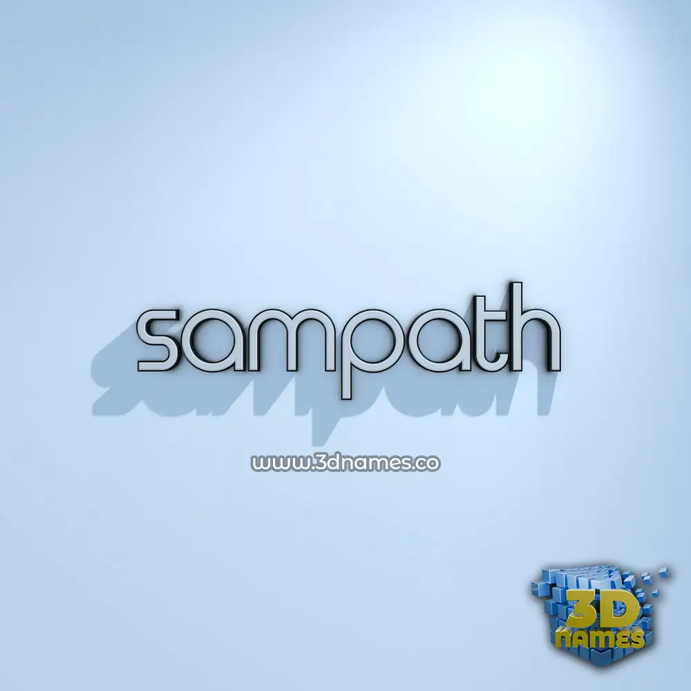 sampath in White Logo Cold style - 3D name wallpaper