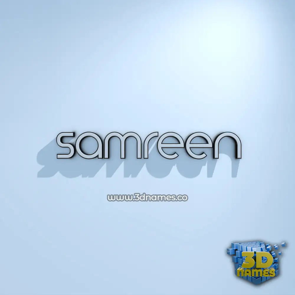 samreen in White Logo Cold style - 3D name wallpaper