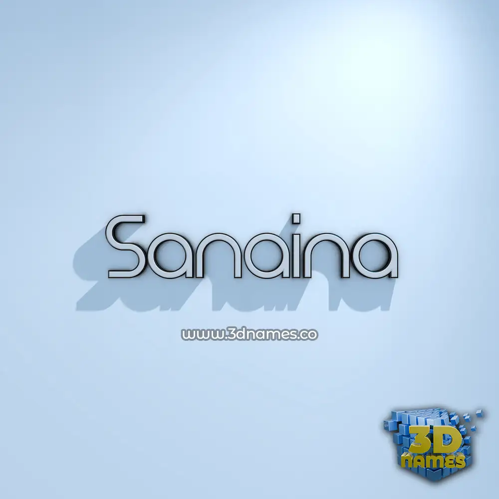 sanaina in White Logo Cold style - 3D name wallpaper