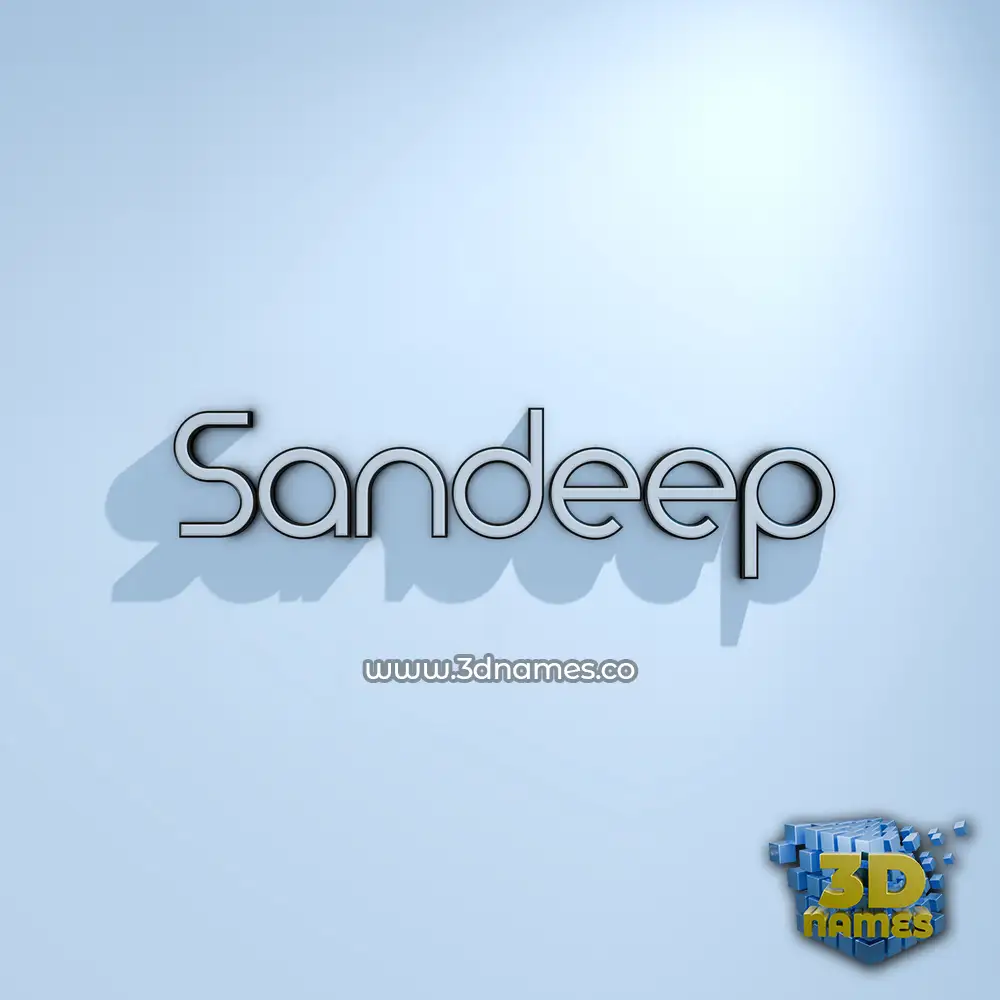 sandeep in White Logo Cold style - 3D name wallpaper