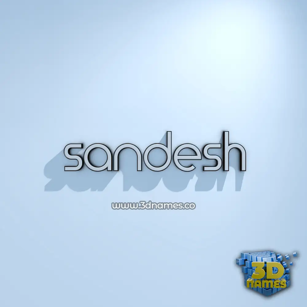 sandesh in White Logo Cold style - 3D name wallpaper