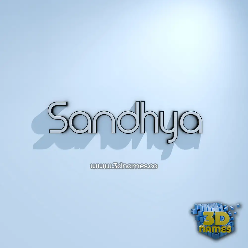 sandhya in White Logo Cold style - 3D name wallpaper